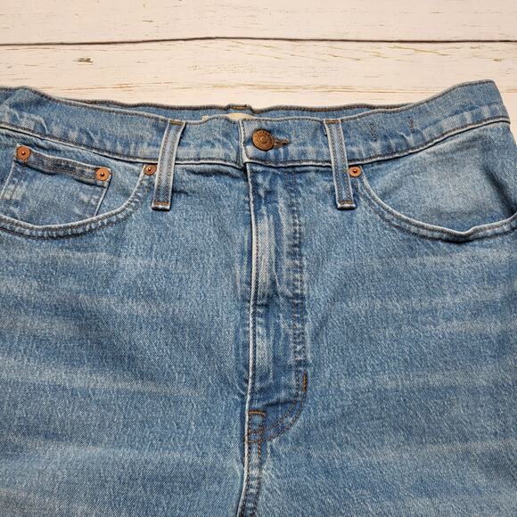 Madewell Balloon Jeans Cropped Medium Light Whistler Wash Baggy Curved Leg 29 - Picture 5 of 11